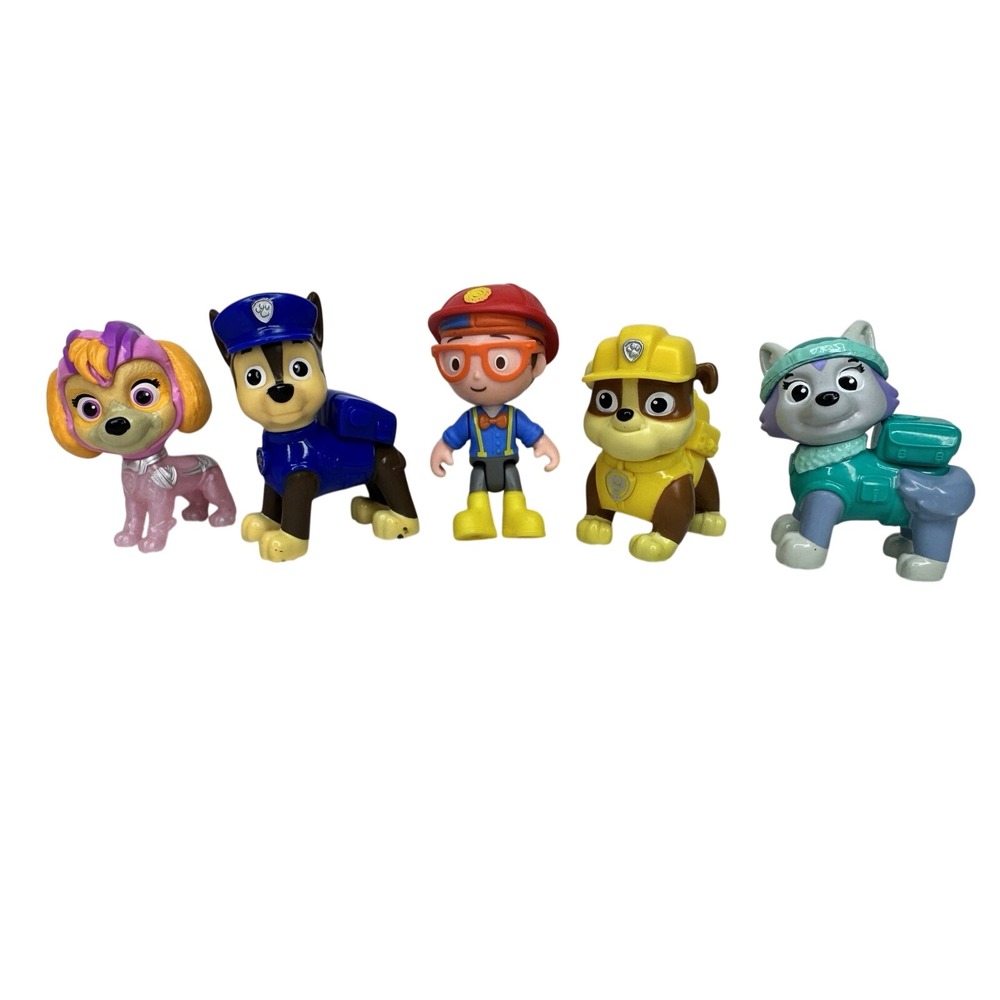 Paw Patrol Figure Lot‎ Chase Rubble Everest Skye Blippi Toys